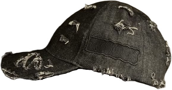 Distressed Denim Hat (Onyx)