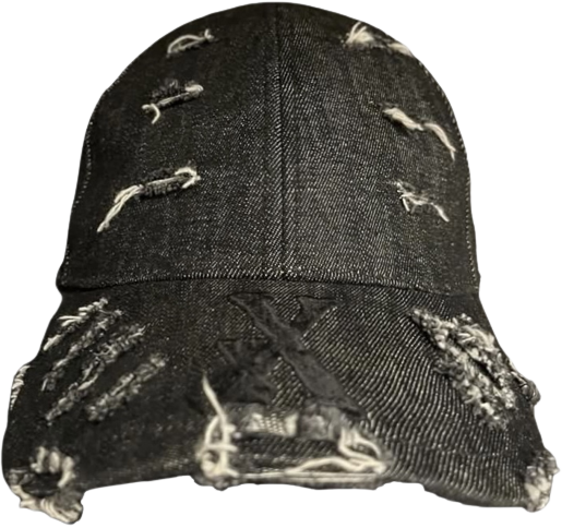 Distressed Denim Hat (Onyx)